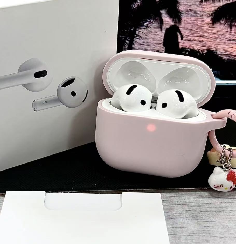 Compatible with airpods 4 case, Soft Silicone Protection AirPod Pro Case Cover(USB-C/Lightning Cable)